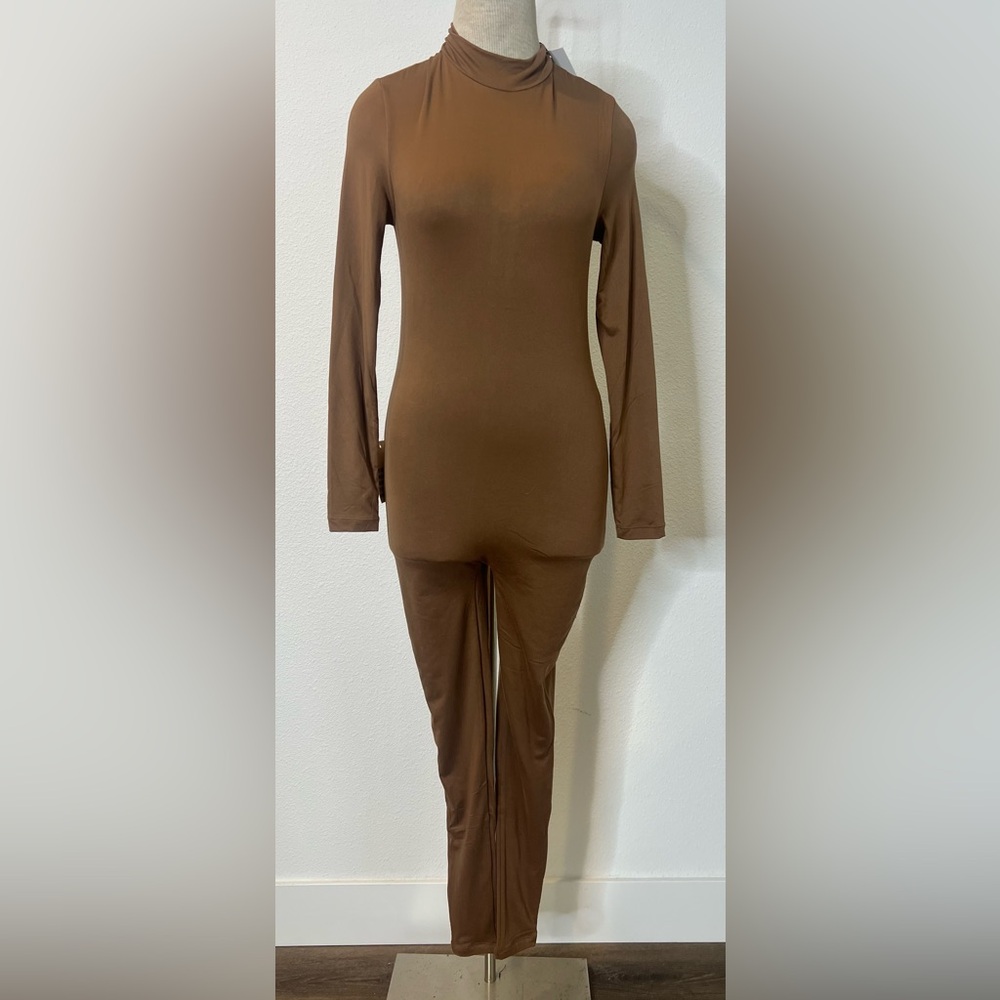 Bumpsuit The Gigi Mock Neck Long Sleeve Maternity Unitard Jumpsuit